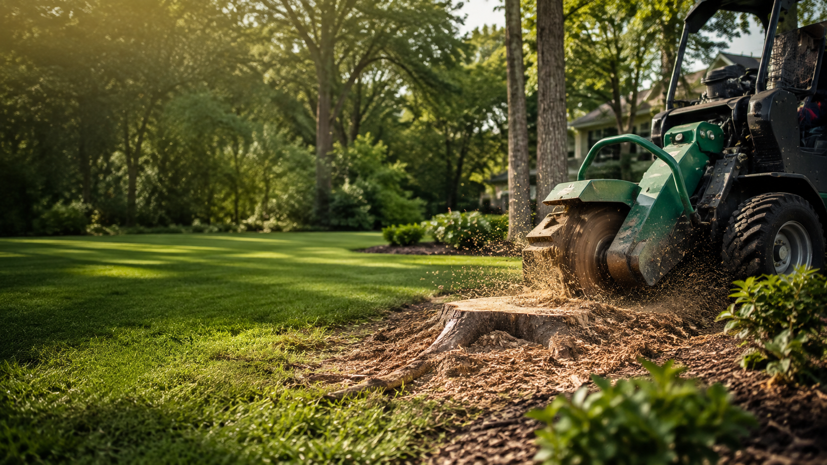 Multiple stump grinding project on a residential property